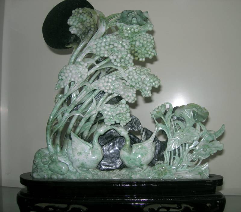 jade carving flower